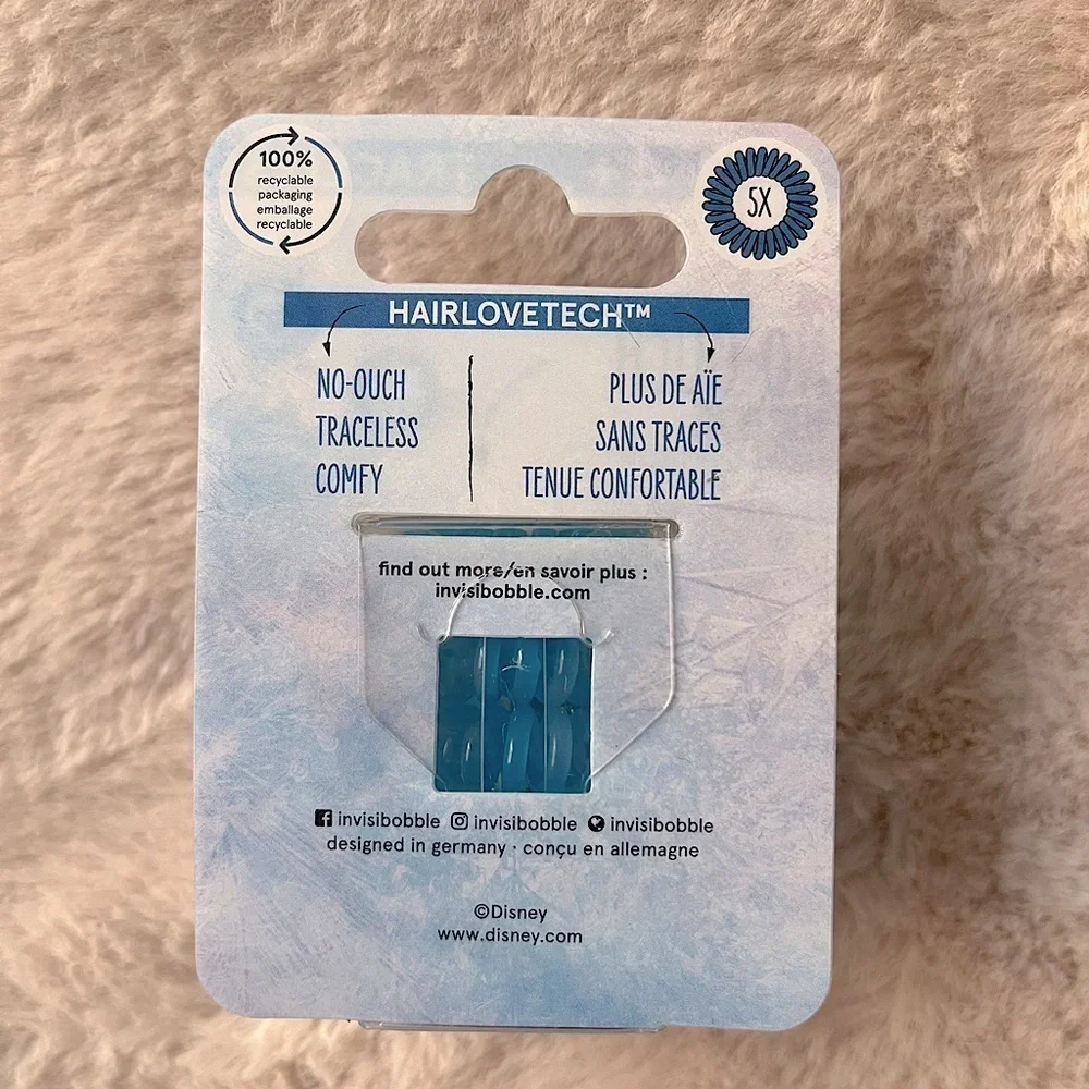 3/$20 ✨NWT Invisibobble Disney Princess Frozen Traceless Hair Ties x5